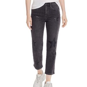 BlankNYC Star Patched Straight Leg Jeans